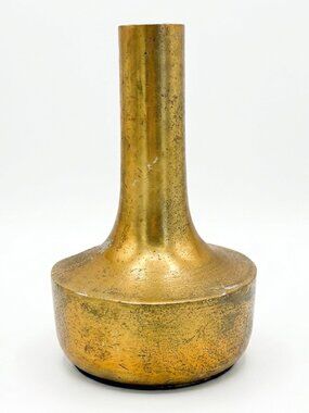 Home Goods Aged Brass Vase - Minimalist Mid-Century Modern
